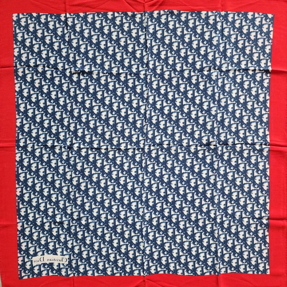 Auth Dior Oblique Mitzah Trotter Silk Scarf